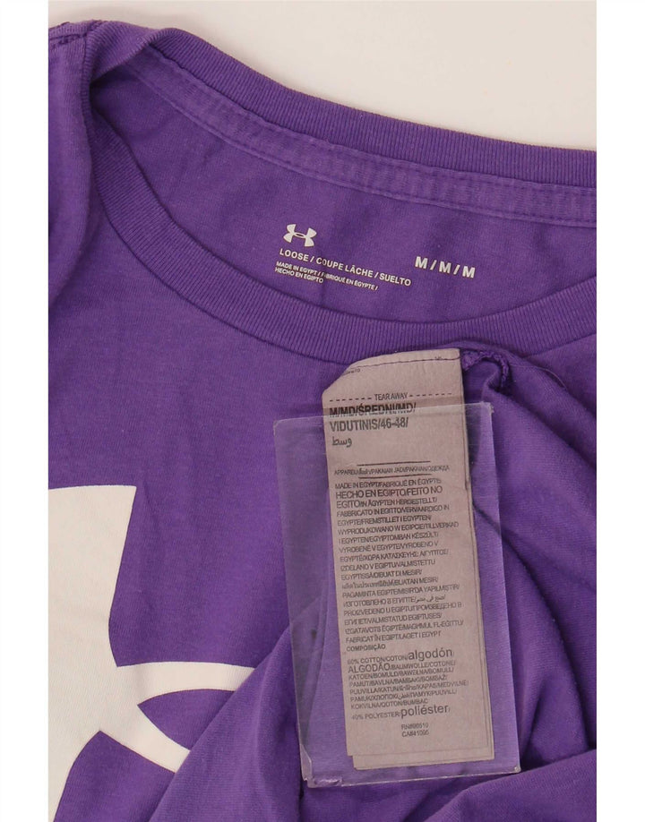 Maglietta grafica da uomo Under Armour Top in cotone viola medio