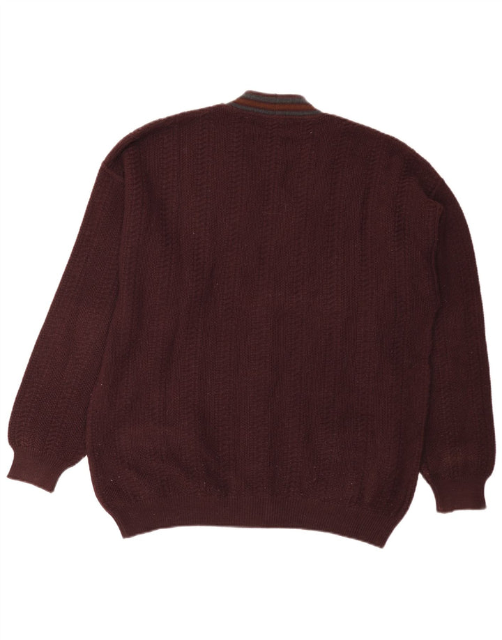Maglione Cardigan Uomo Il Granchio Lana Bordeaux Medio