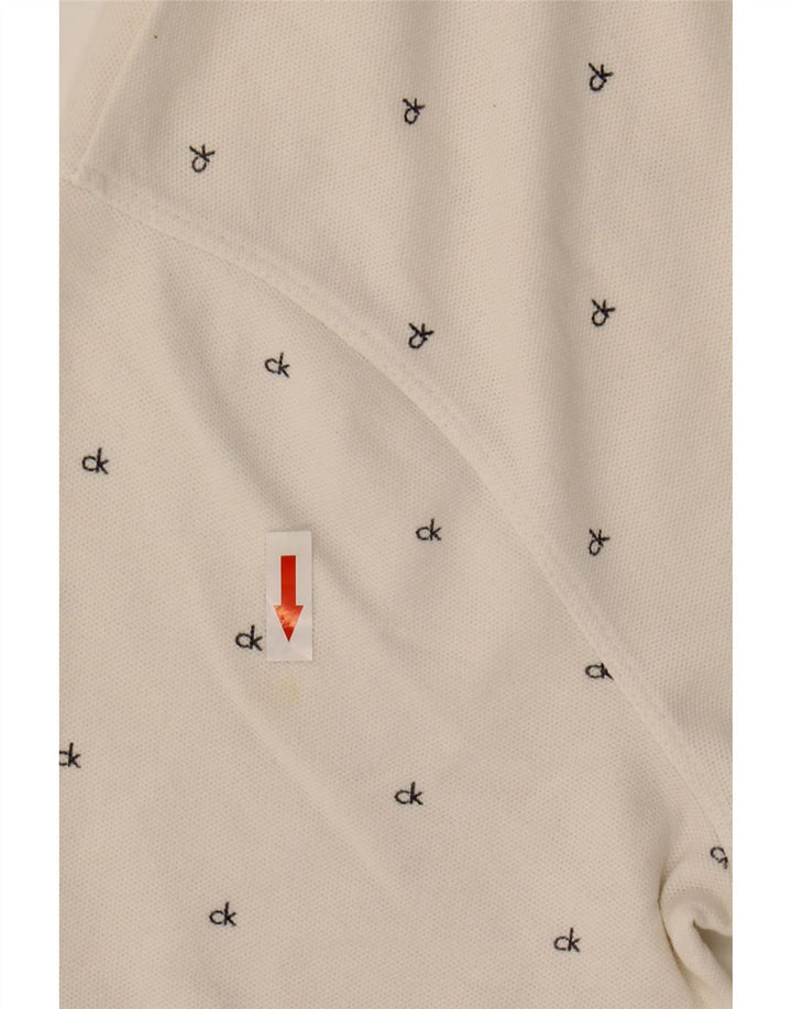 Polo da uomo Calvin Klein Jeans grande bianca maculata