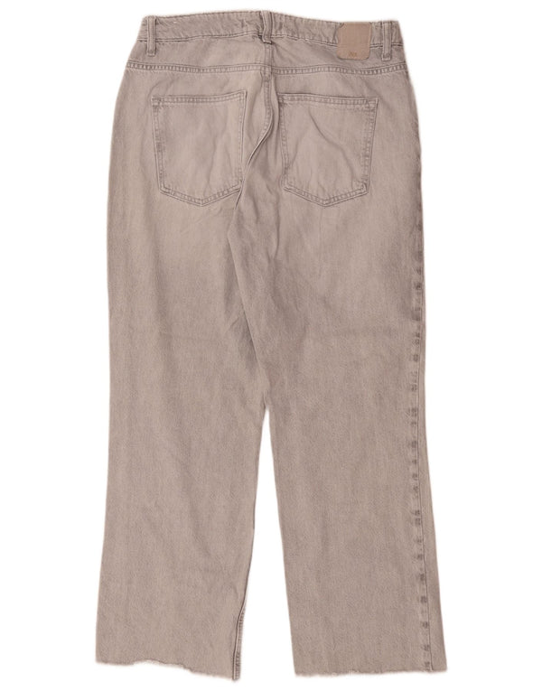 Jeans dritti da donna Zara EU 42 Large W32 L28 Cotone grigio