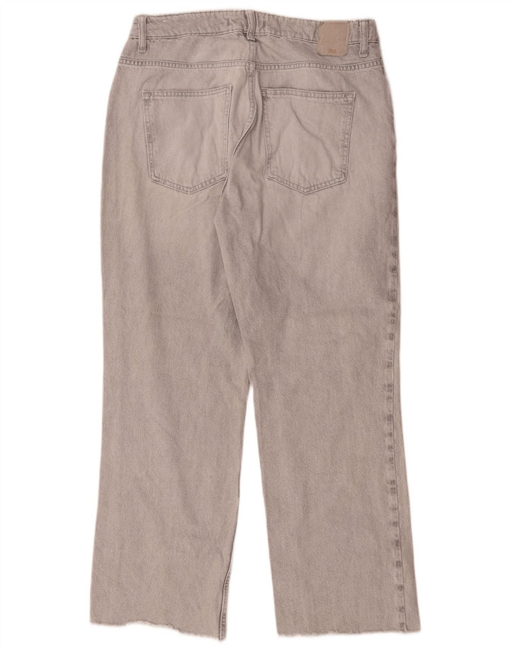 Jeans dritti da donna Zara EU 42 Large W32 L28 Cotone grigio