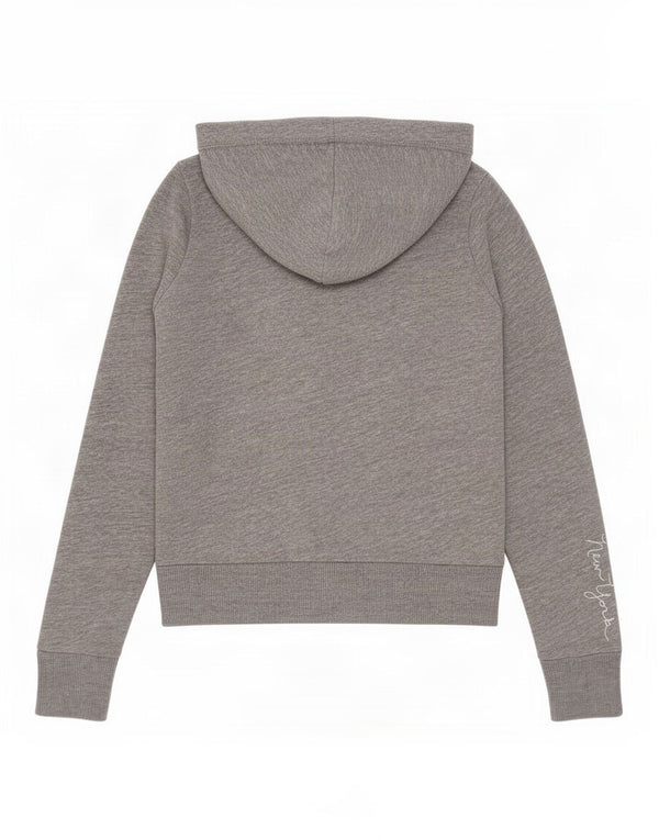Maglione con cappuccio e zip grafica da donna Abercrombie & Fitch UK 12 Grigio medio