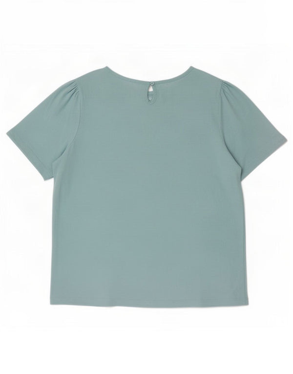 Crew Clothing T-shirt da donna Top UK 16 grande cotone blu