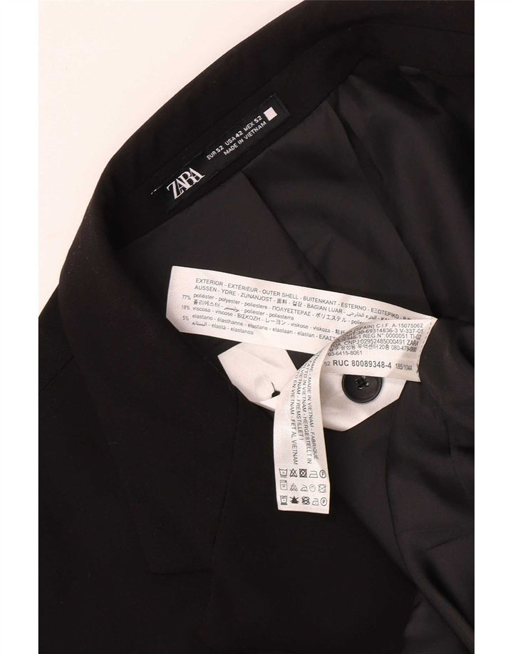 Giacca blazer da uomo a 2 bottoni Zara EU 52 grande poliestere nero