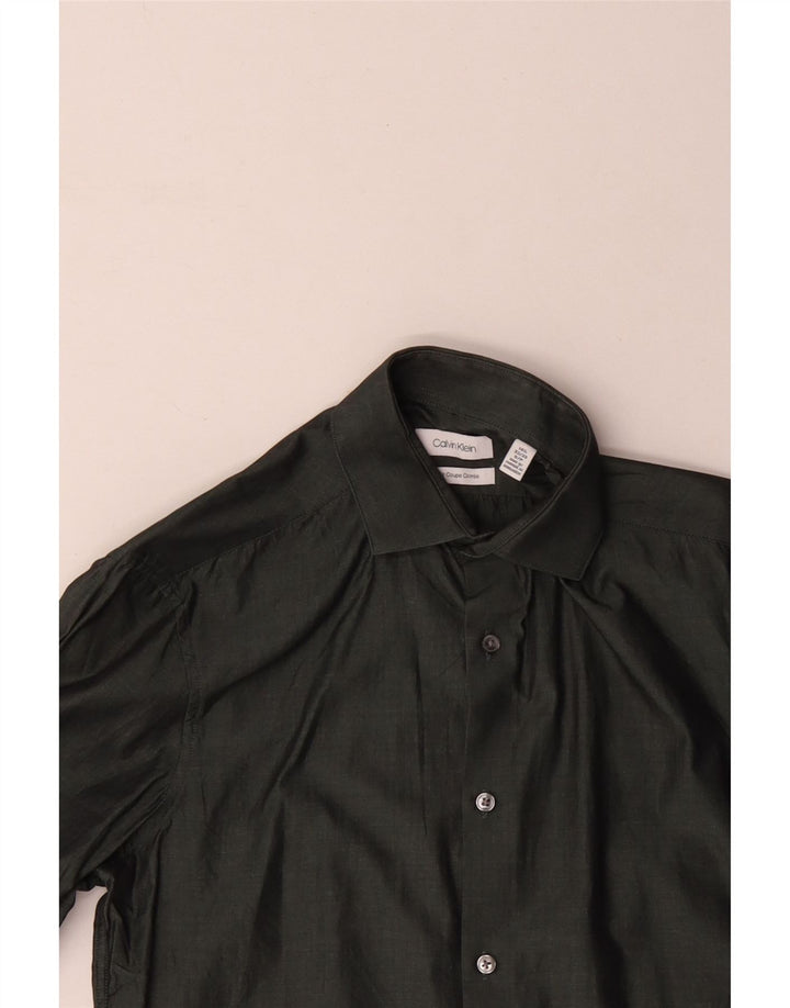 Camicia da uomo Calvin Klein taglia 14 1/2 piccola verde