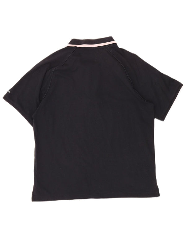 Polo da uomo con zip e collo Champion Large Blu navy