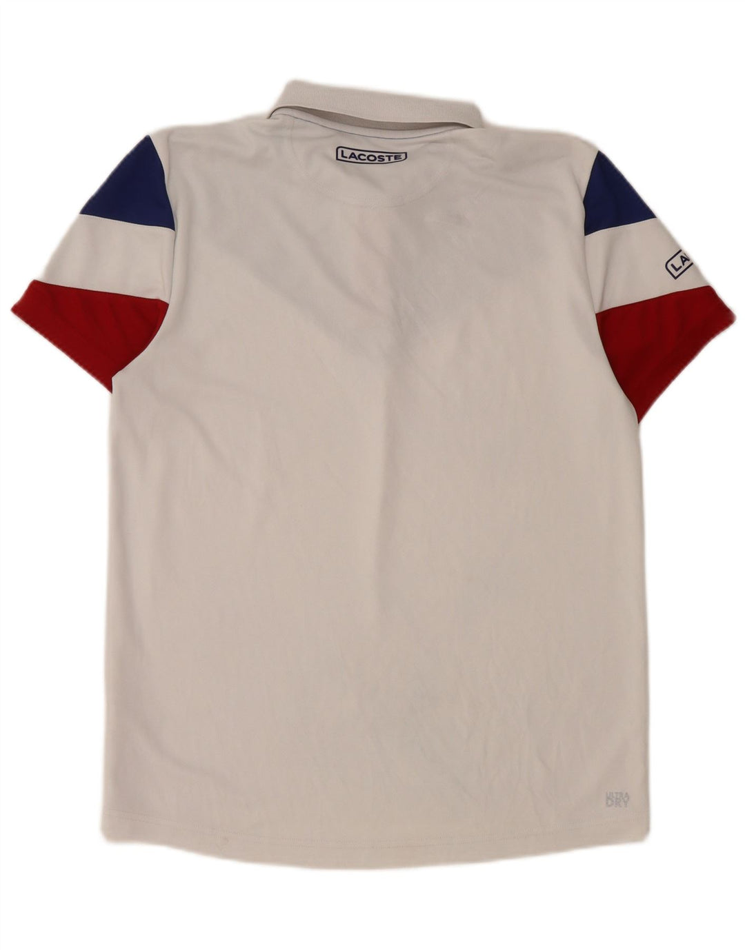 Polo da uomo Lacoste taglia 3 piccola in poliestere color block bianco