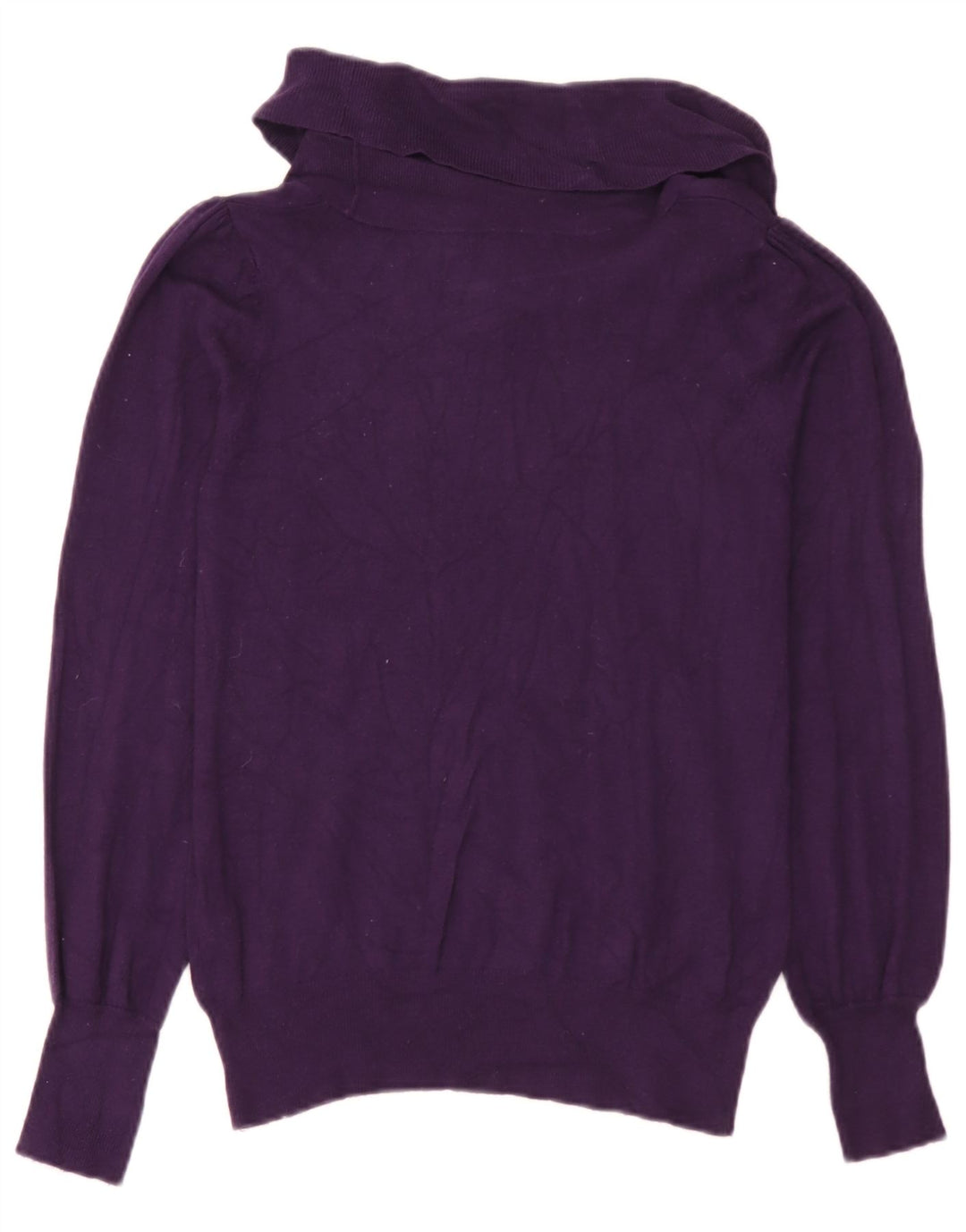 Maglione maglione a collo alto da donna Marks & Spencer UK 12 Viscosa viola medio