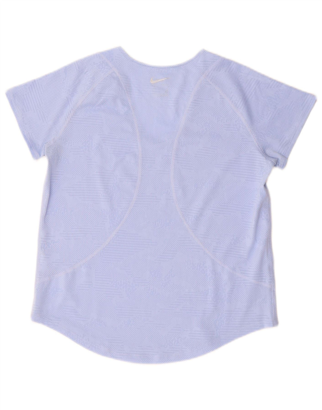 T-shirt Nike Dri Fit da donna, taglia UK 10, piccola blu geometrica