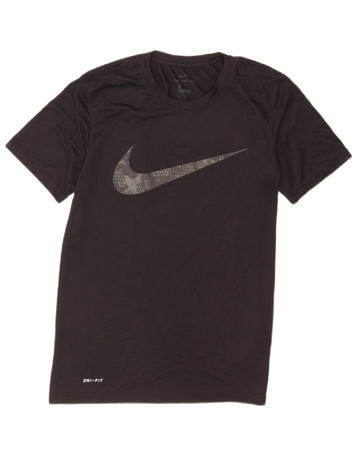 T-shirt grafica Nike Dri Fit da uomo, piccola, in poliestere nero