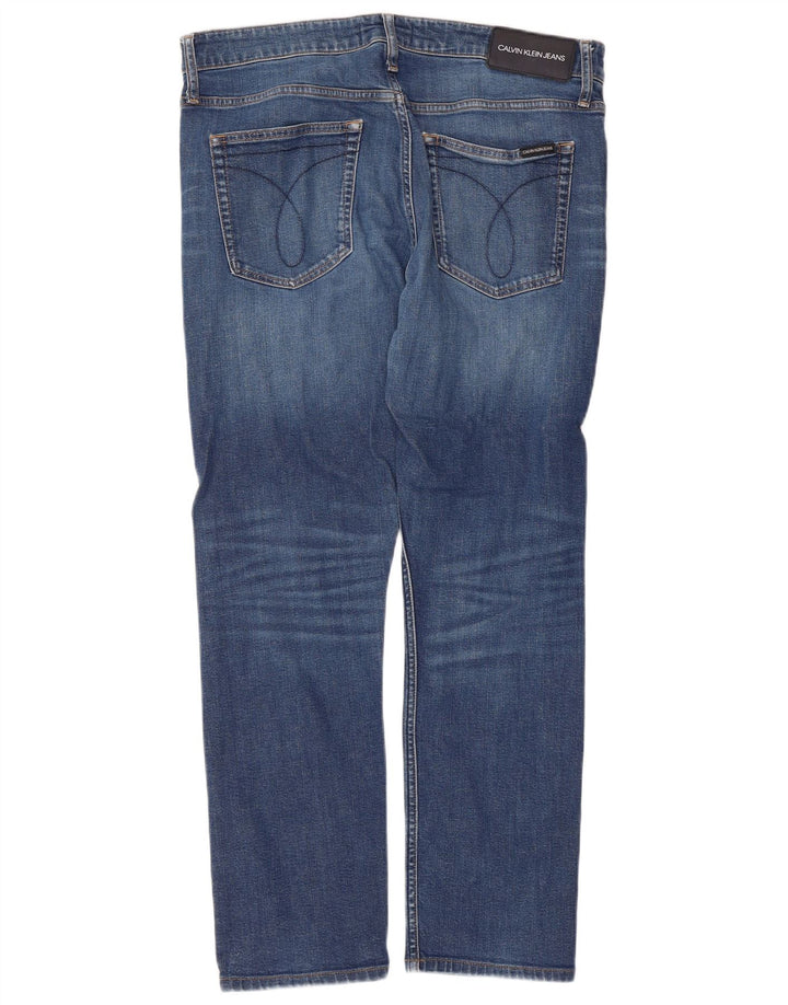 Jeans dritti da donna Calvin Klein W36 L29 cotone blu