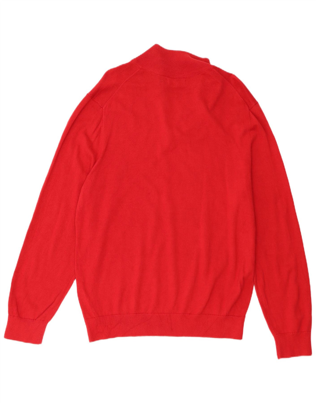 Maglione da uomo Nautica con zip e collo grande in cotone rosso
