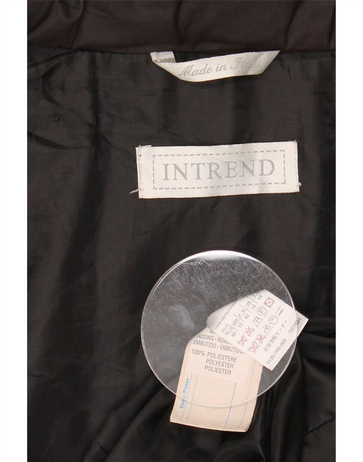 Cappotto imbottito con cappuccio da donna Intrend UK 12 Poliestere marrone medio