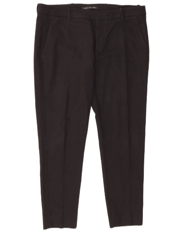 Pantaloni chino slim da donna Zara XL W32 L28 poliestere nero