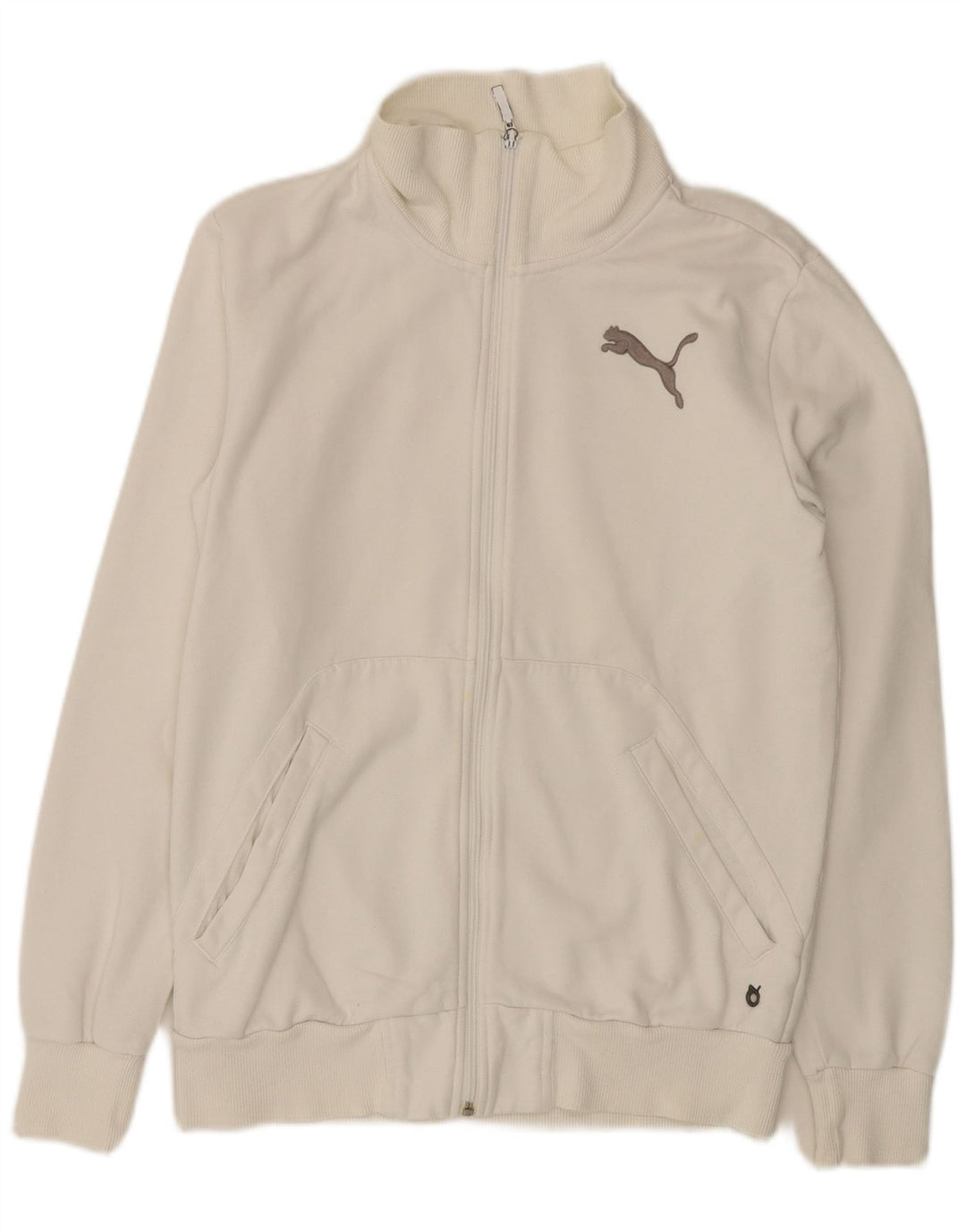 Giacca da ginnastica grafica da uomo Puma piccola in cotone bianco