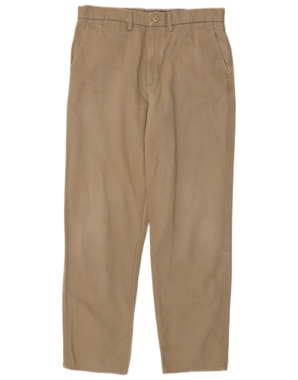 Pantaloni chino dritti da uomo Avirex W34 L32 in cotone beige
