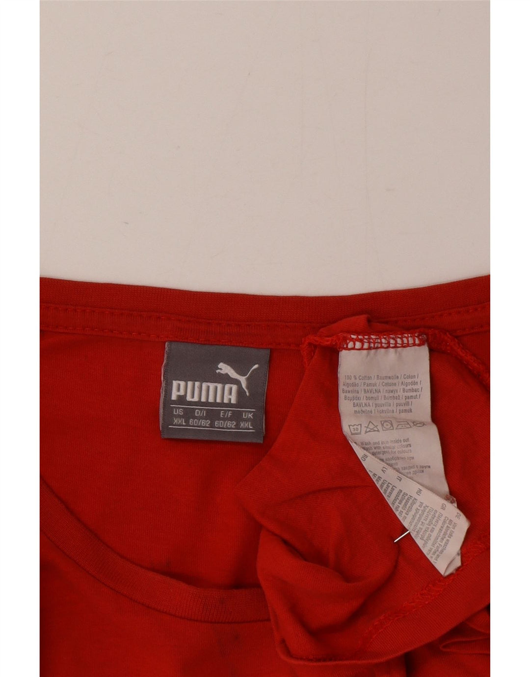 T-shirt grafica da uomo Puma XL rossa in cotone