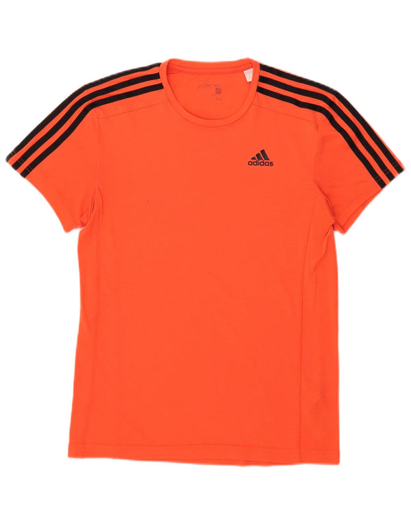 Adidas Mens Climalite T-Shirt Top Small Orange Polyester