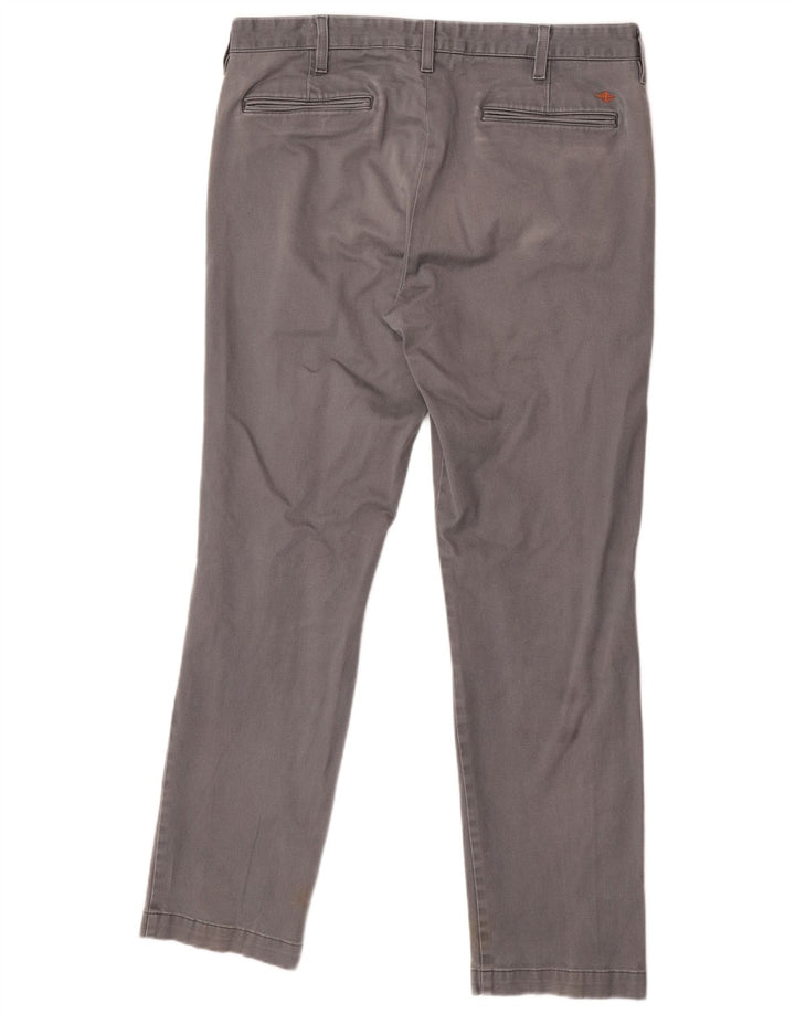 Pantaloni casual slim da uomo Dockers W36 L30 cotone grigio