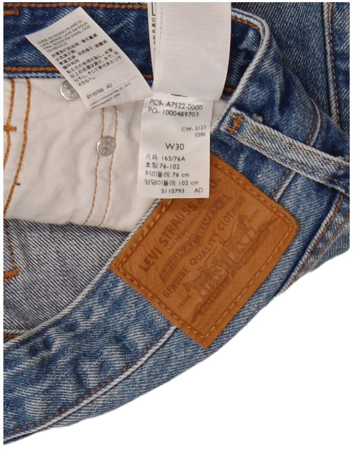 Mini gonna di jeans da donna Levi's W30 in cotone blu medio
