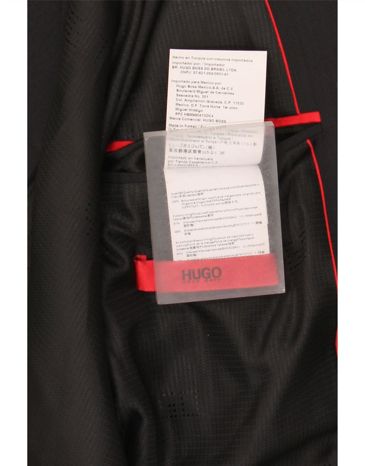 Giacca blazer da uomo a 2 bottoni Hugo Boss EU 46 piccola lana nera