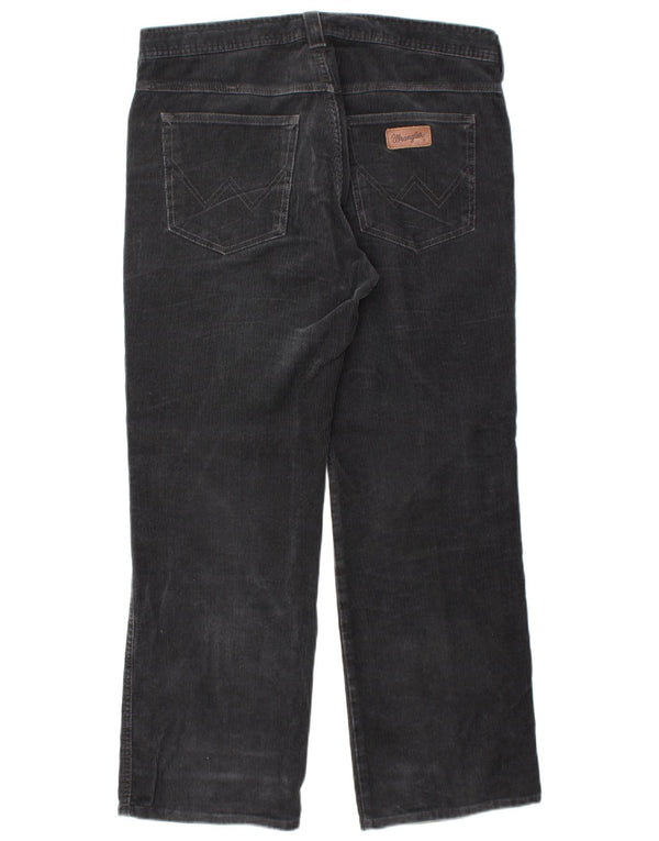 Pantaloni Wrangler da uomo Roxboro dritti in velluto a coste W34 L30 cotone blu navy