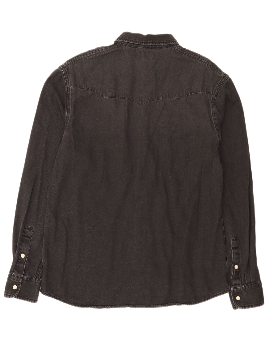 Camicia di jeans Wrangler Western Regular Fit da uomo in cotone nero medio