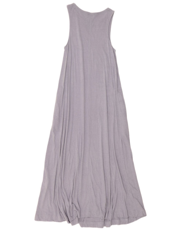Vestito lungo senza maniche da donna Zara UK 8 piccolo in cotone blu