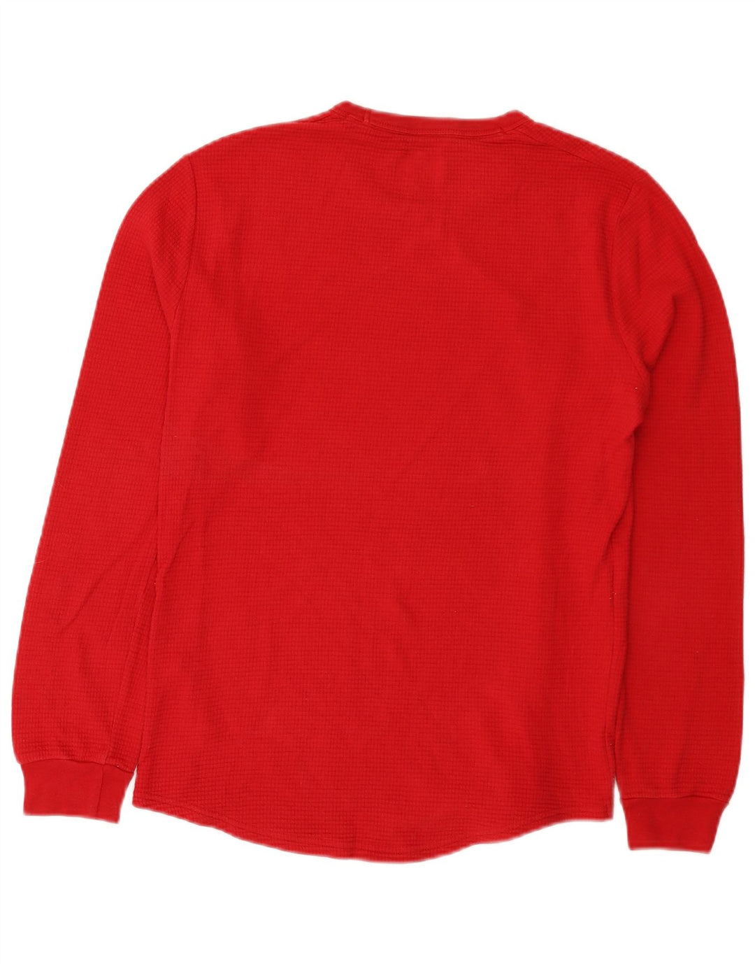 Top Hollister da uomo con grafica regolare a maniche lunghe in cotone rosso