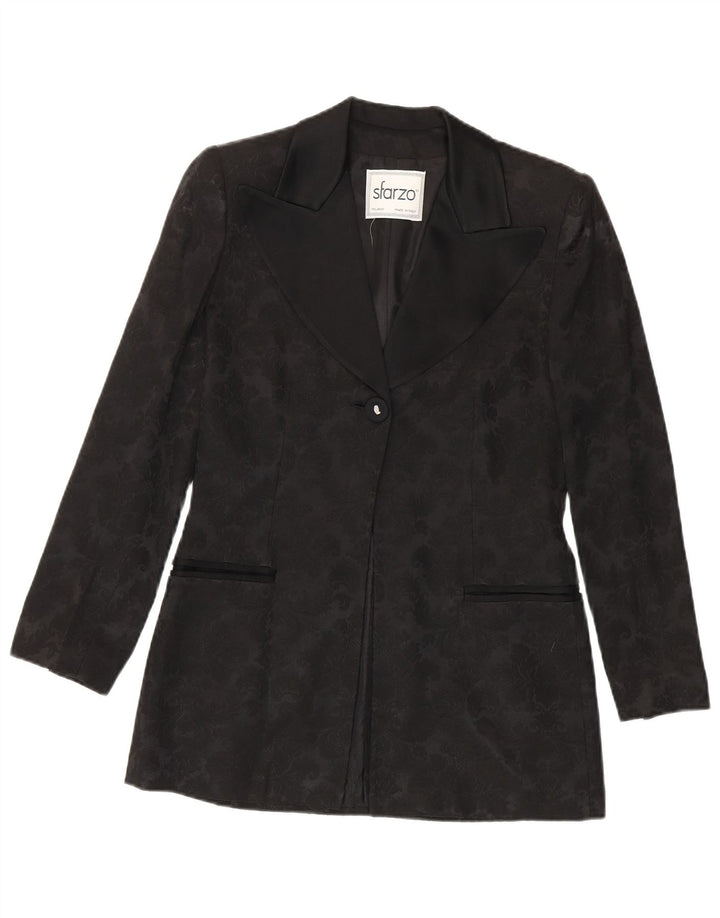 Giacca blazer da donna a 1 bottone Sfarzo IT 42 Acrilico floreale nero medio