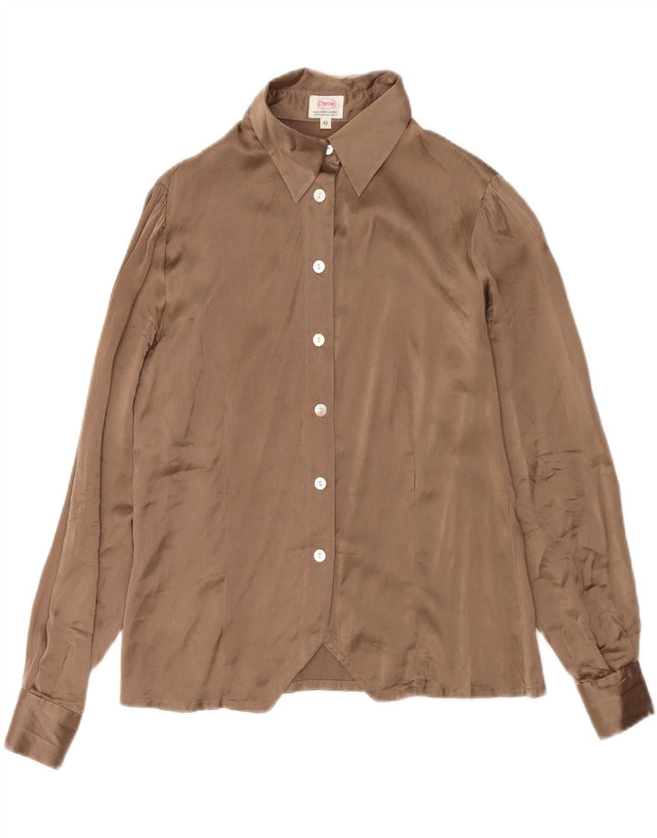 Cherie Camicia Camicetta Donna IT 42 Beige Medio Seta