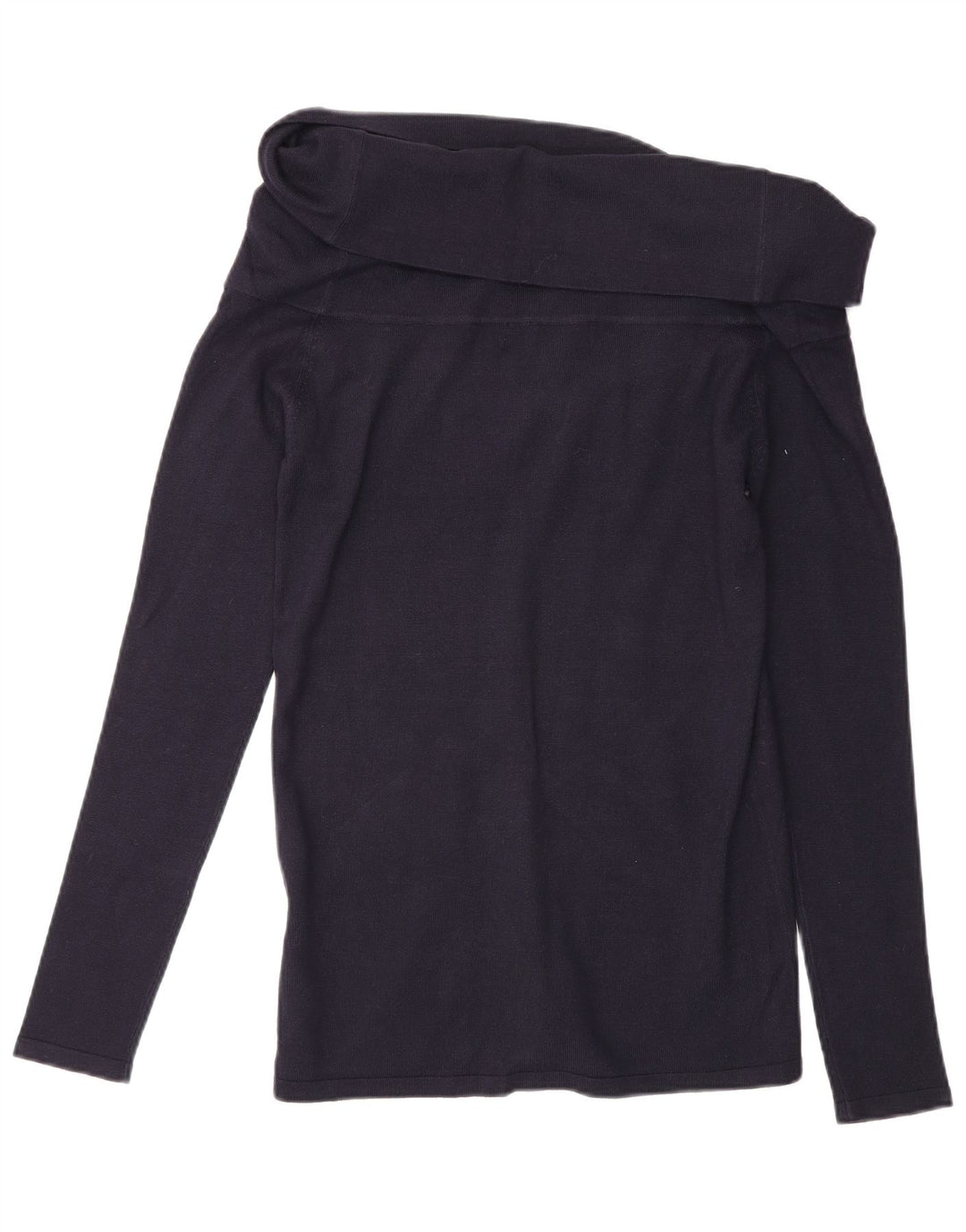 Top Zara da donna a maniche lunghe UK 14 Large in viscosa blu navy