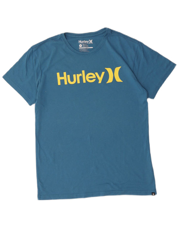T-shirt grafica Hurley da uomo con vestibilità premium, in cotone blu medio