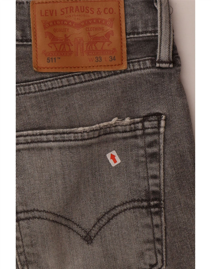 Jeans Levi's Uomo 511 Slim W33 L34 Grigi
