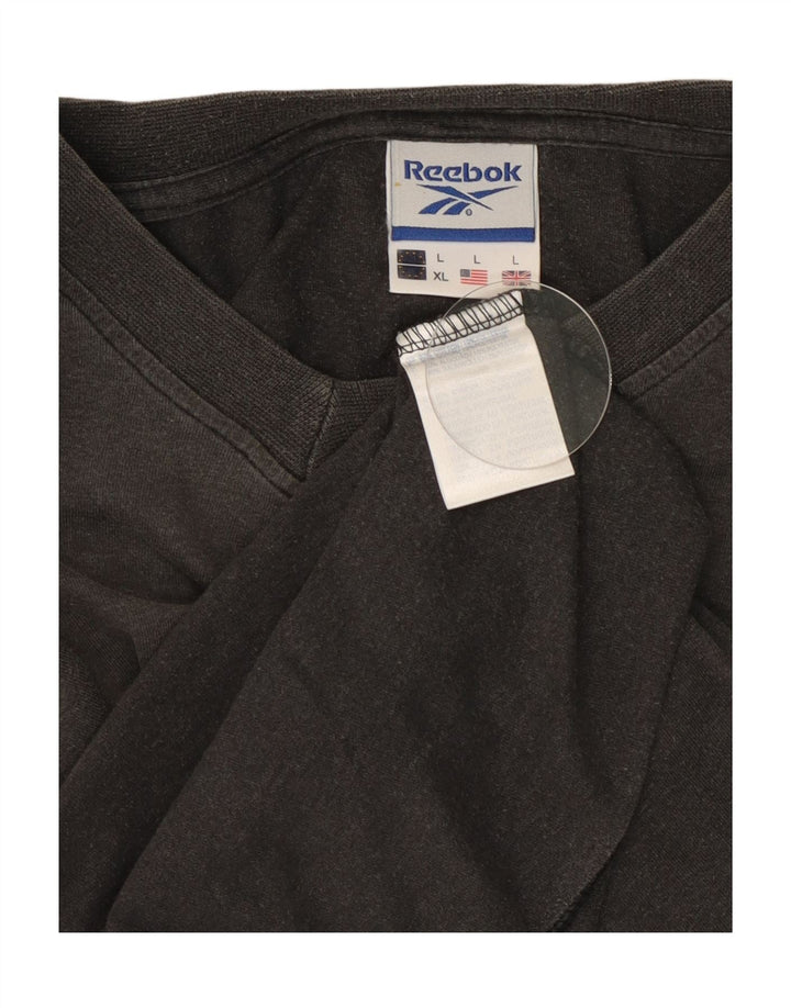 T-shirt Reebok da uomo grande in cotone grigio