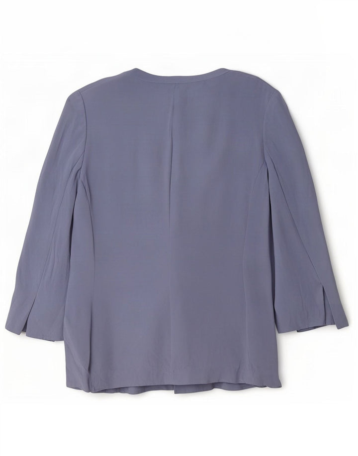 Top cardigan da donna Luisa Spagnoli UK 14 seta blu medio