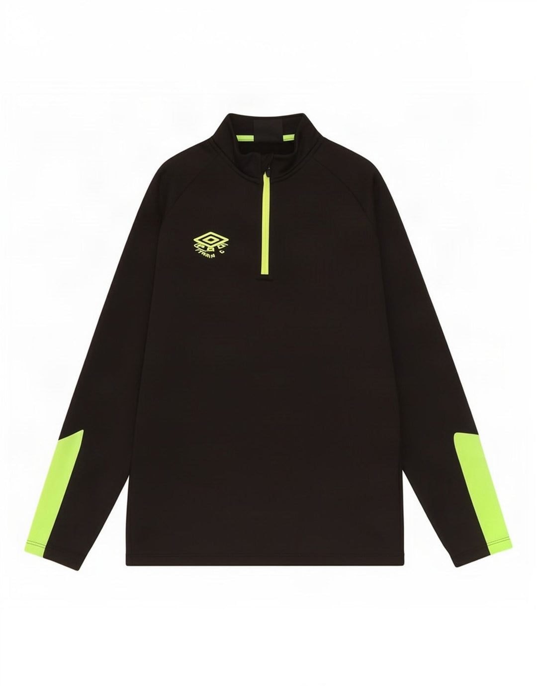 Maglia Umbro da bambino con zip e collo a maniche lunghe 9-10 anni, colore nero medio