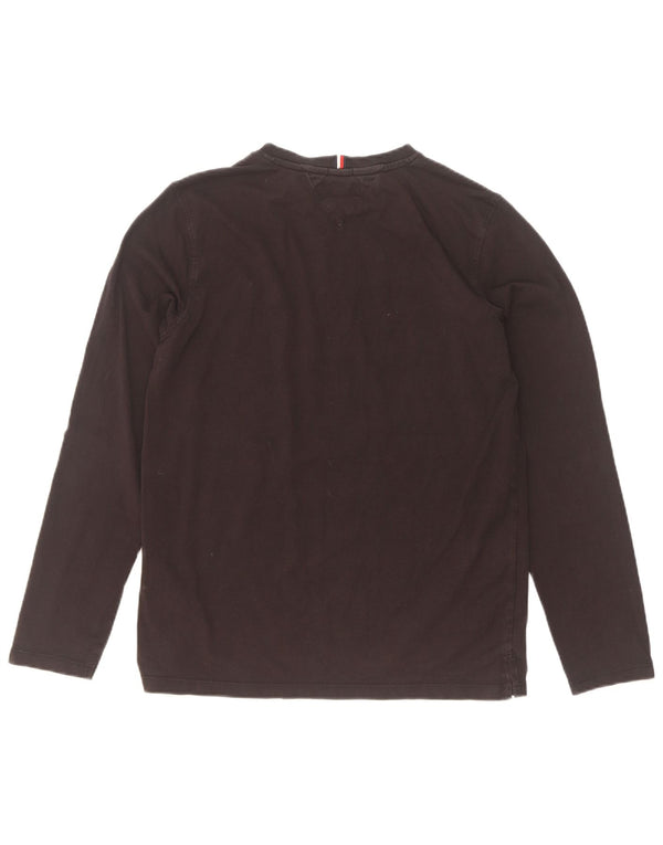 Tommy Hilfiger Maglietta grafica da ragazzo a manica lunga 15-16 anni in cotone nero