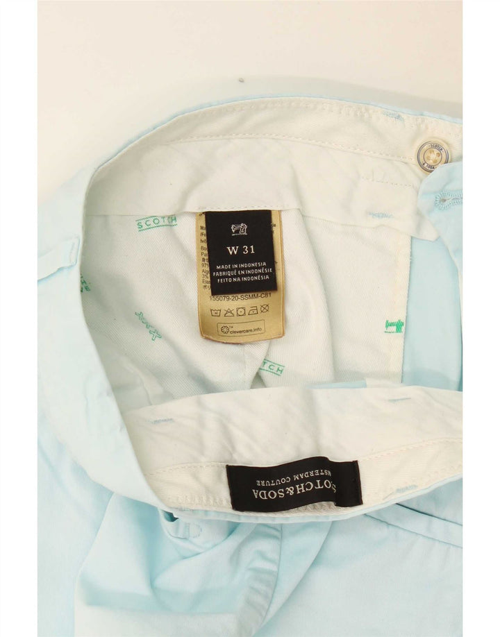 Pantaloncini chino da uomo Scotch & Soda W31 cotone blu medio