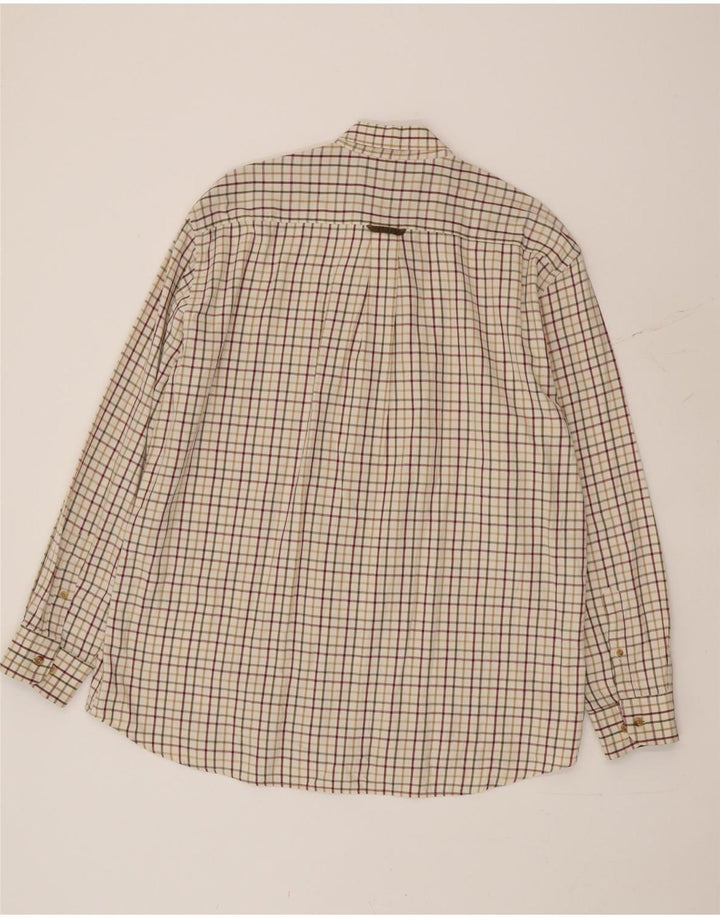 Camicia da uomo Barbour 2XL in cotone a quadretti beige
