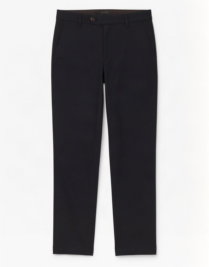 Pantaloni da abito dritti da uomo Ted Baker W32 L30 cotone blu navy