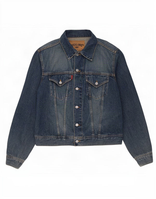 Giacca in denim da uomo High Lands UK 38 Cotone blu medio