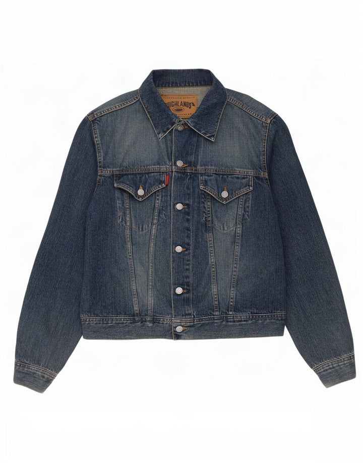 Giacca in denim da uomo High Lands UK 38 Cotone blu medio
