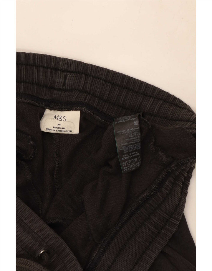 Pantaloni da tuta da uomo Marks & Spencer medio cotone nero