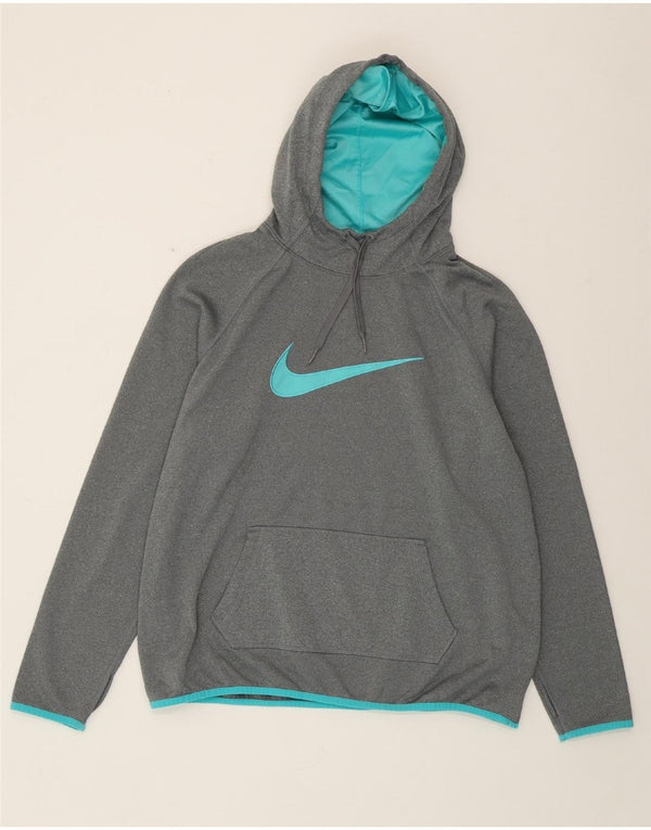 Felpa con cappuccio grafica NIKE da donna UK 18 XL poliestere grigio