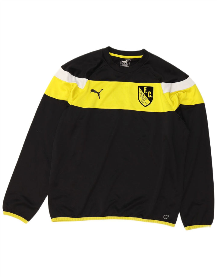 PUMA Mens Graphic Sweatshirt Jumper XL Black Colourblock Polyester