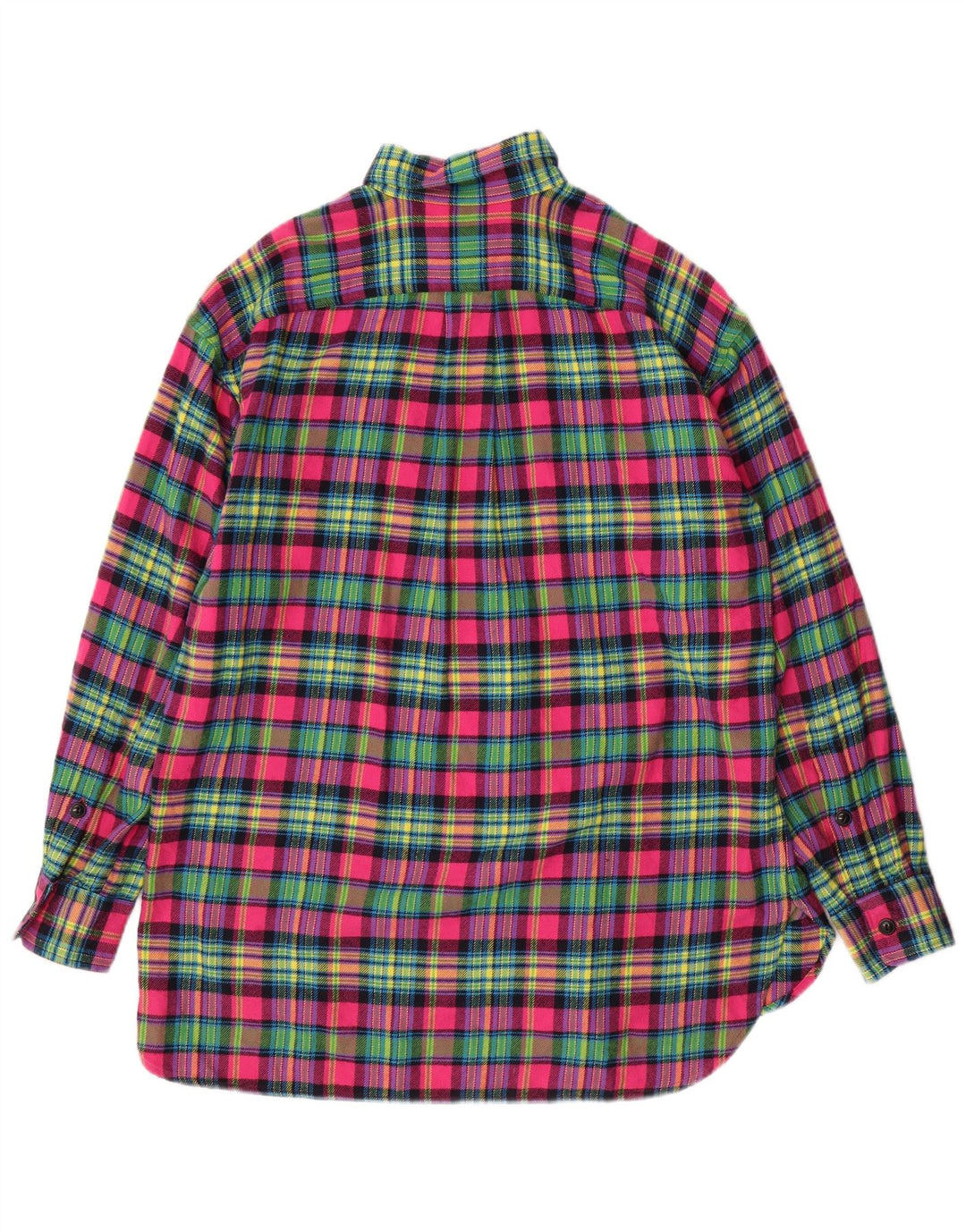 RALPH LAUREN Camicia da uomo in flanella di cotone a quadri multicolore medio