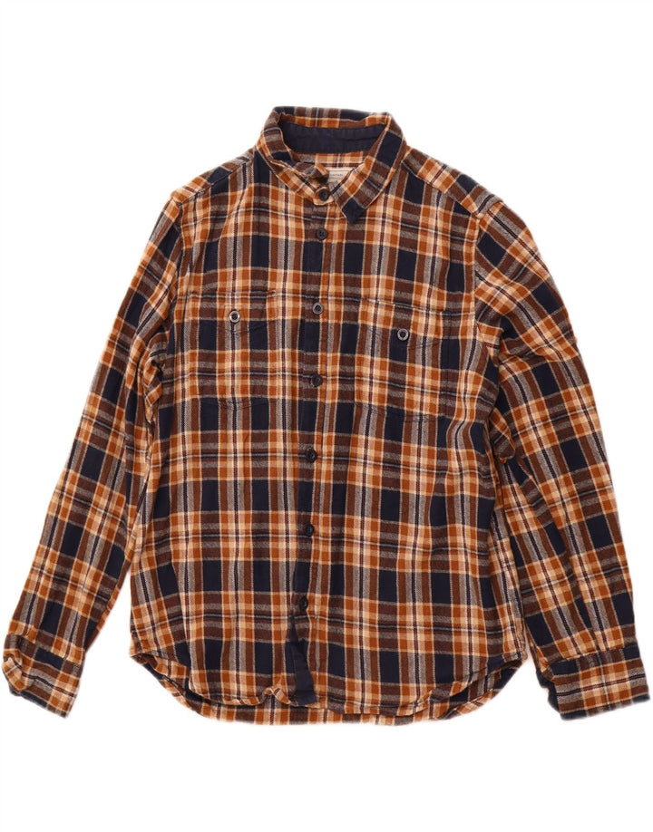 MOUNTAIN WAREHOUSE Camicia da uomo in flanella Grant Fit, cotone a quadri marroni grandi