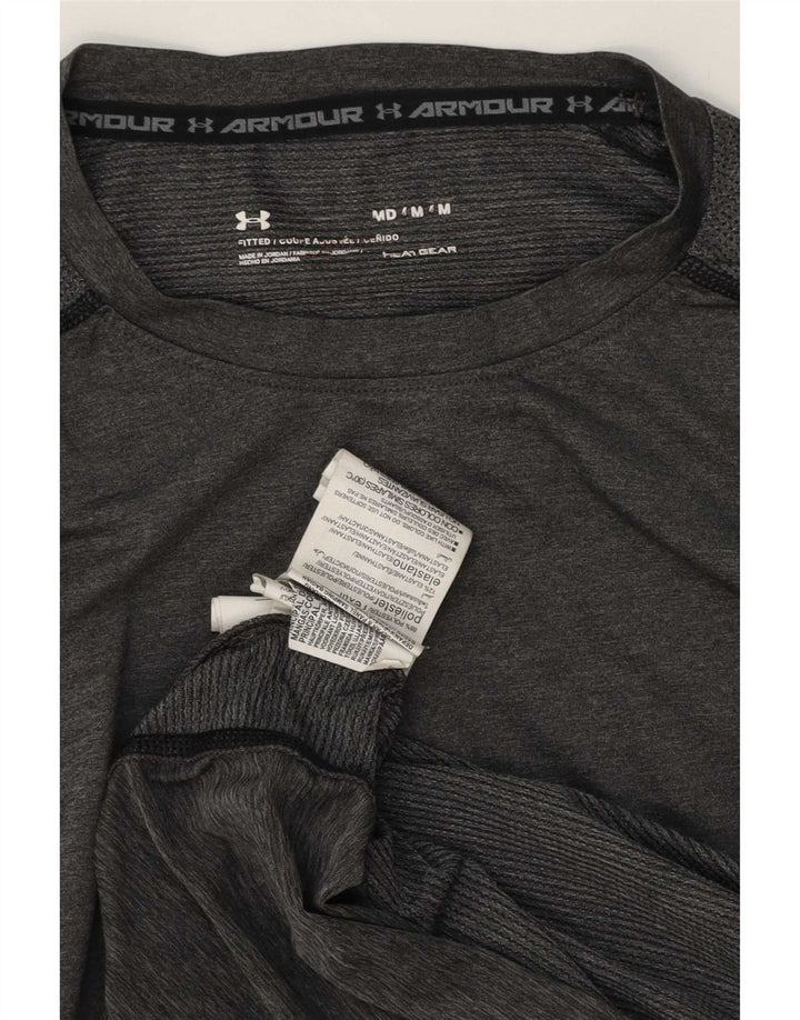 Maglietta Under Armour da uomo Heat Gear Top in poliestere grigio medio