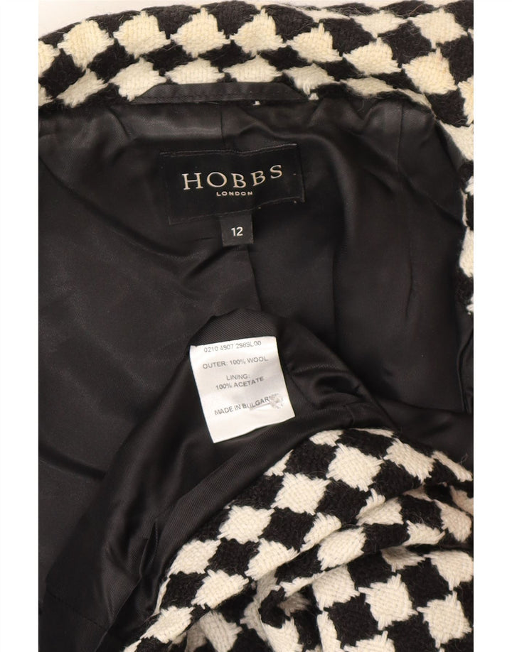 Giacca Bolero da donna con maniche a 3/4 Hobbs UK 12 Lana geometrica nera media